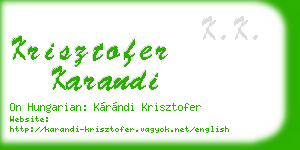 krisztofer karandi business card